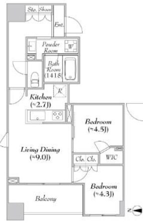 ASMACI MAISON両国IIの物件間取画像
